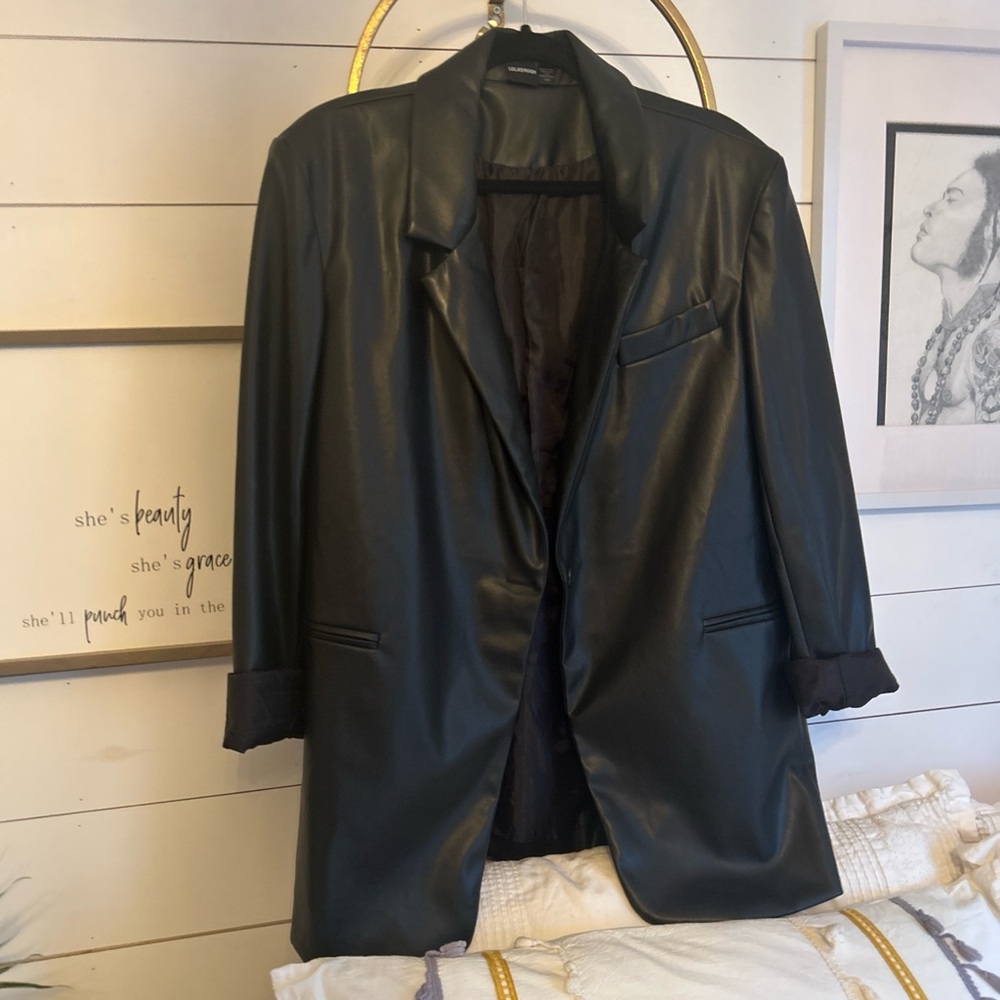 Lola’s Room faux leather blazer